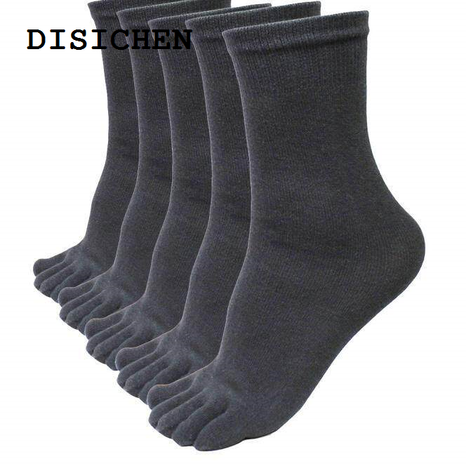 DISICHEN Portable Rainny 5 Pairs Men Sports Running Five Finger Toe Socks Elastic Short S d Socks