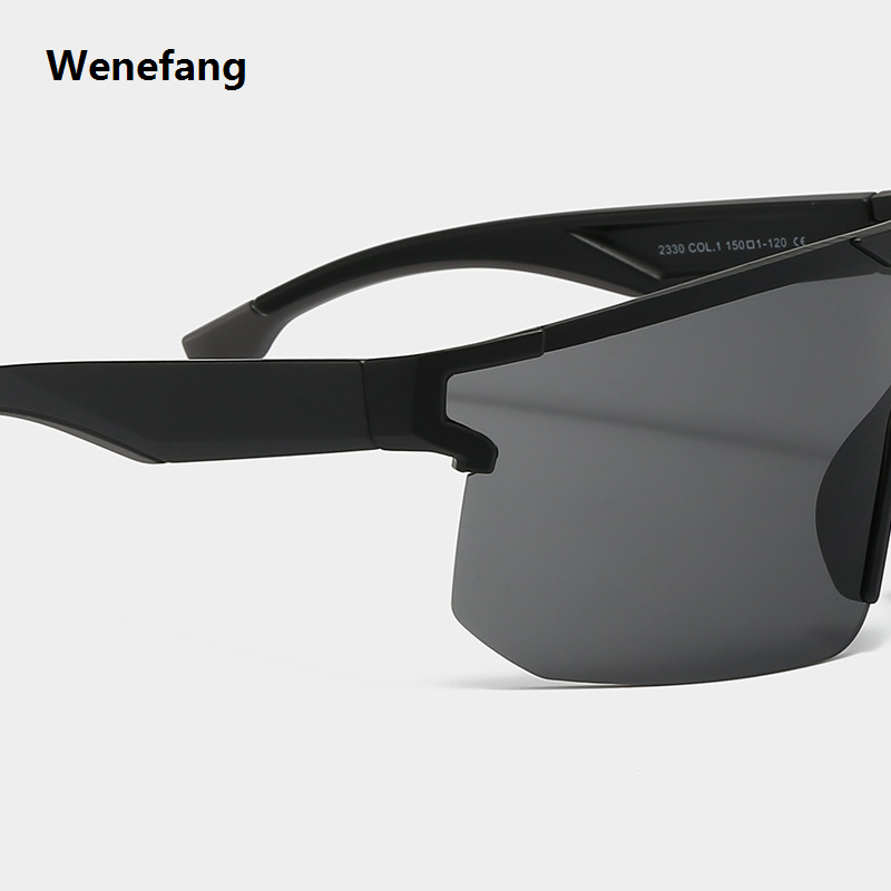 Wenefang 2025 New [ New ] Fashion Riding Glasses Outdoor Sports Glasses One-Piece Large Rim Sunglasses Mercury Colorful Sunglasses