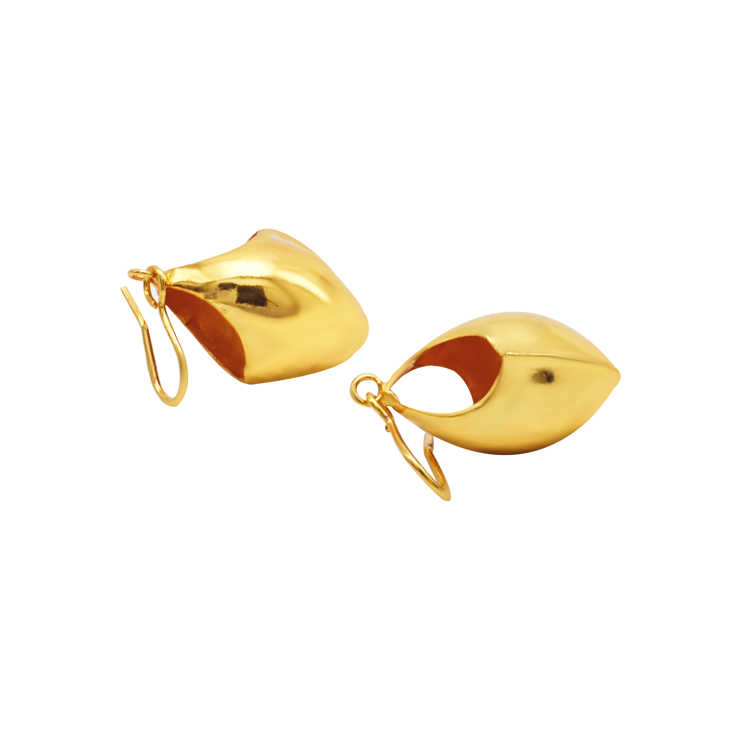 Gold Plated Traditional Newari Makasi Earrings For Women (2 Pieces)