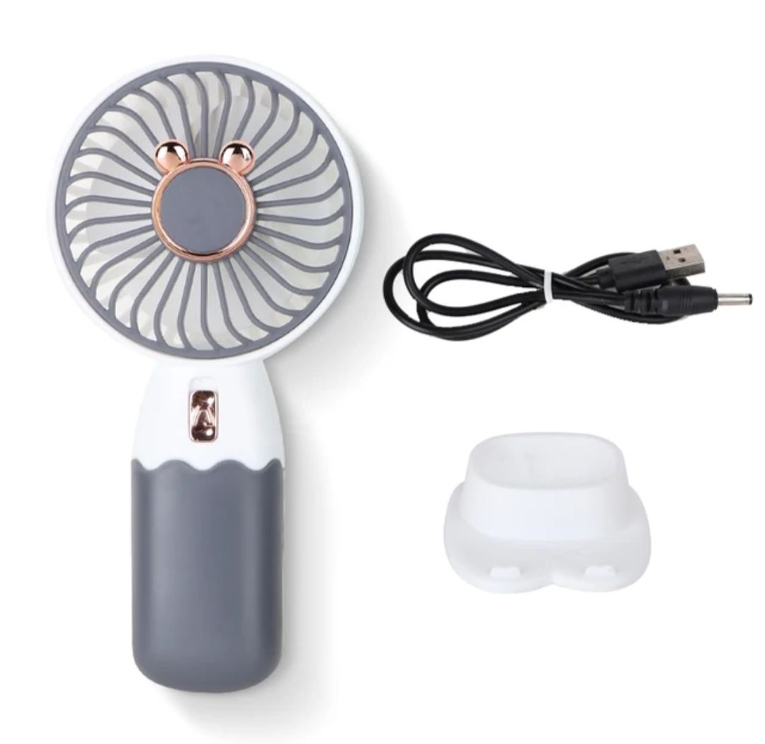 Portable Mini Hand Fan With Changing Cable & Stand | Mini Fan