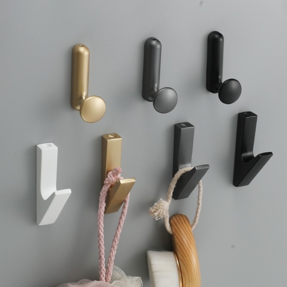 Durable Metal Wall Hook Waterproof Strong Adhesive Storage Hooks Self-Adhesive Towel Hook Home