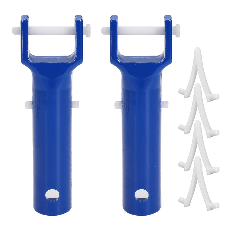 NAMUNY 2 Pcs Pool Vacuum Handle with 4 Pcs Butterfly V-Clips and Pins Fits for Pool Spa Vacuum