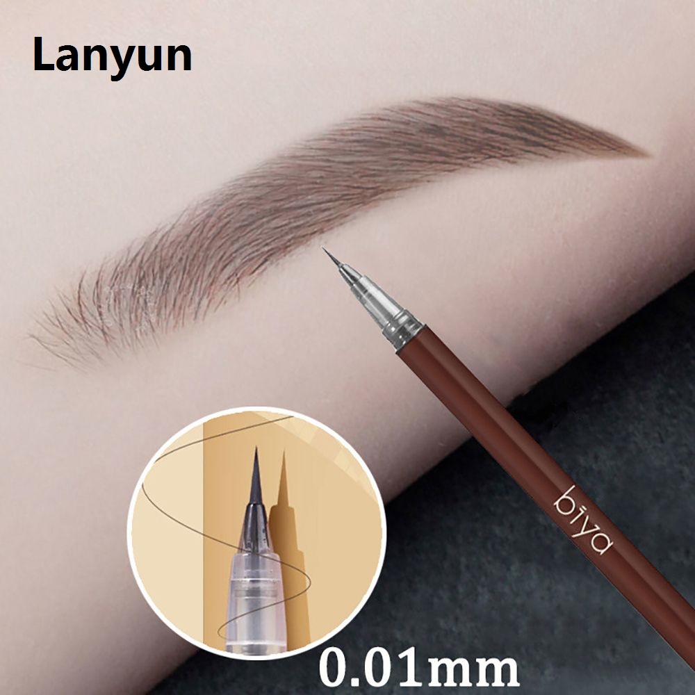 Lanyun 1/2 PCS 0.01MM Ultra Thin Head Liquid Eyebrow Pencil Waterproof Original Eyebrow Tattoo Pen Sweat-proof Easy To Color Eye Makeup Tools