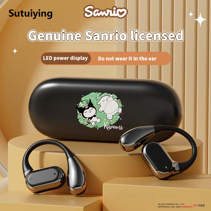 Sutuiying Sanrio OWS Earphones Q13 Kuromi Wireless Bluetooth 5.4 Earbuds Cinnamoroll Sales promotion Wireless Headset Sport Noise Reduction Game Headphone