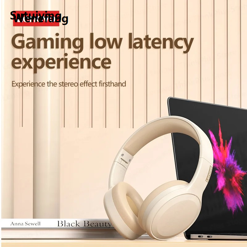 Wenefang Sutuiying Lenovo TH30 Wireless Bluetooth V5.0 Headphones HIFI Sound Quality High Quality Luxury Music Headset ANC Hybrid Active Noise Reduction Headphone