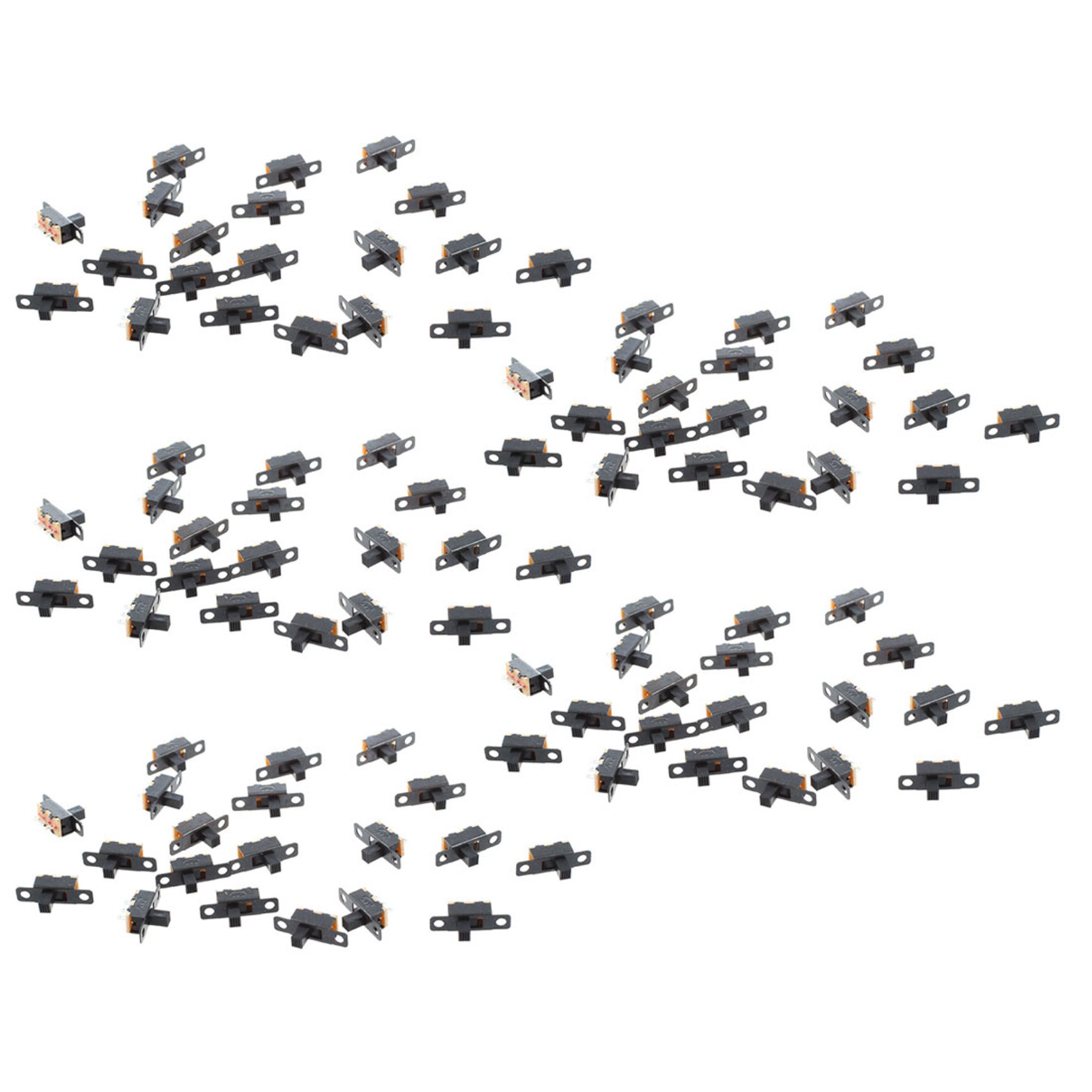 Sptrry100Pcs 5V 0.3 A Mini Size Black SPDT Slide Switch for Small DIY Electronic Projects