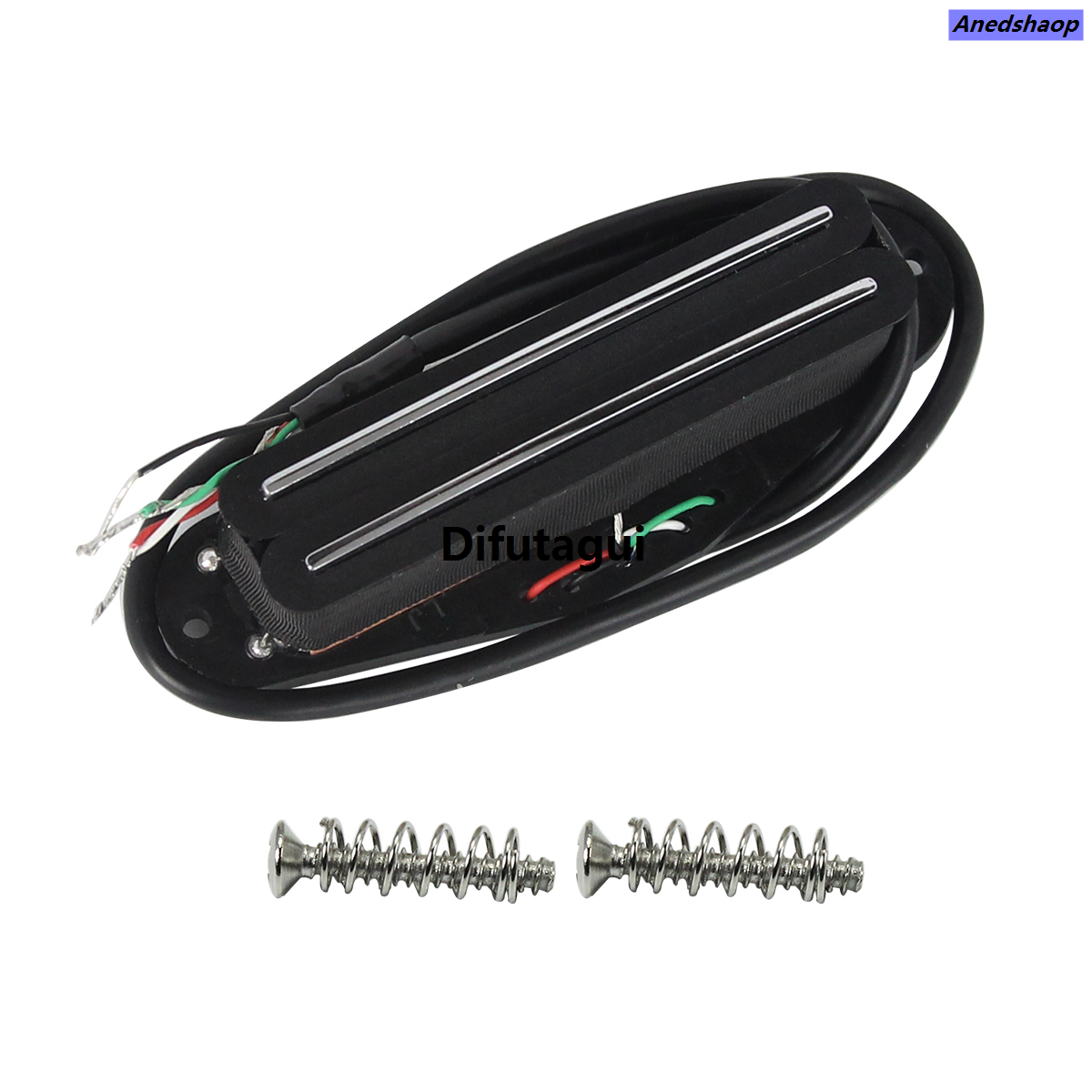 Difutagui FLEOR 1PCS Ceramic Hot Dual Rails Pickup Pickup ST New style Sales promotion Electric Guitar Mini Humbucker Pickup Black 4 Wires