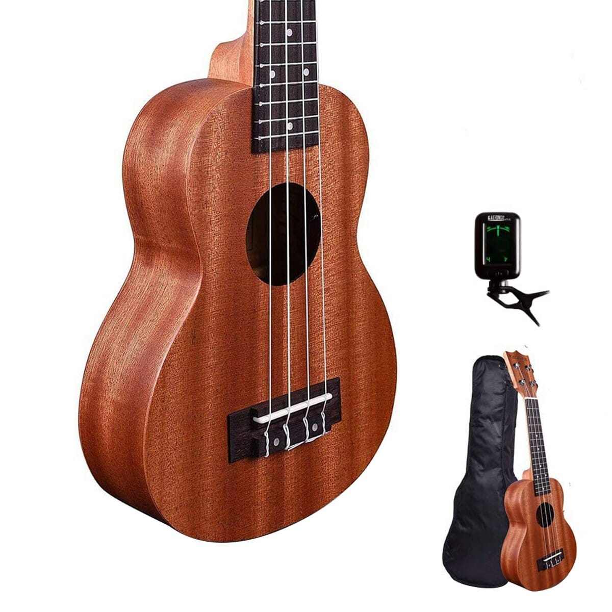 Kadence Wanderer Ukulele 21" Soprano Ukulele-Brown