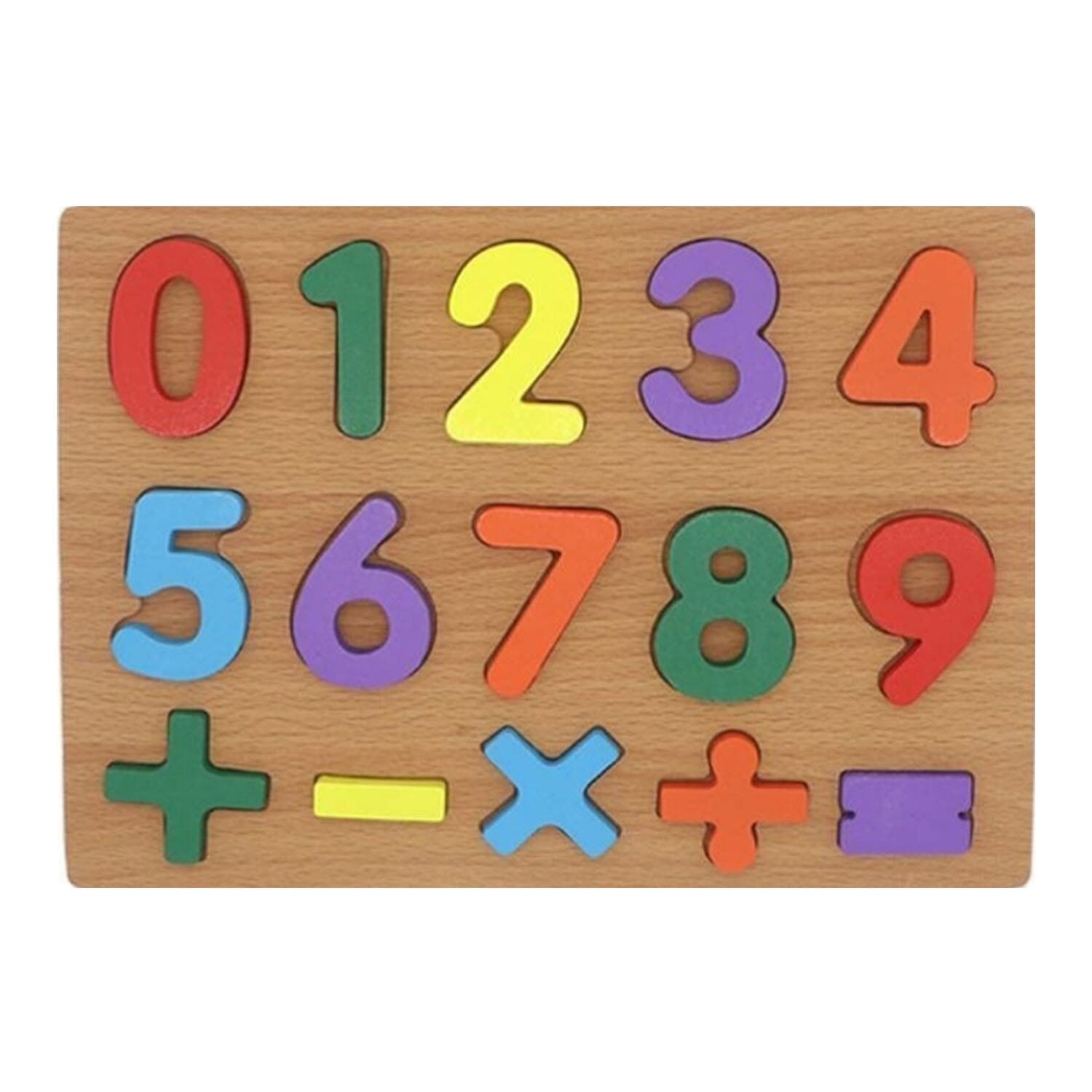 Wooden Number Blocks For Kids, Counting Puzzles Learning Educational Montosseri Toy