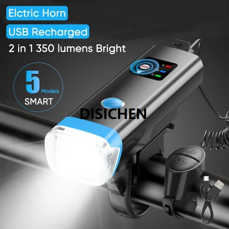DISICHEN Bike Horn Light Front Bicycle Lighting Bicycle Lamps with Electric Horn 120DB Cycling Flashlight for Bicycle Headlight Bike Bell Bargain price