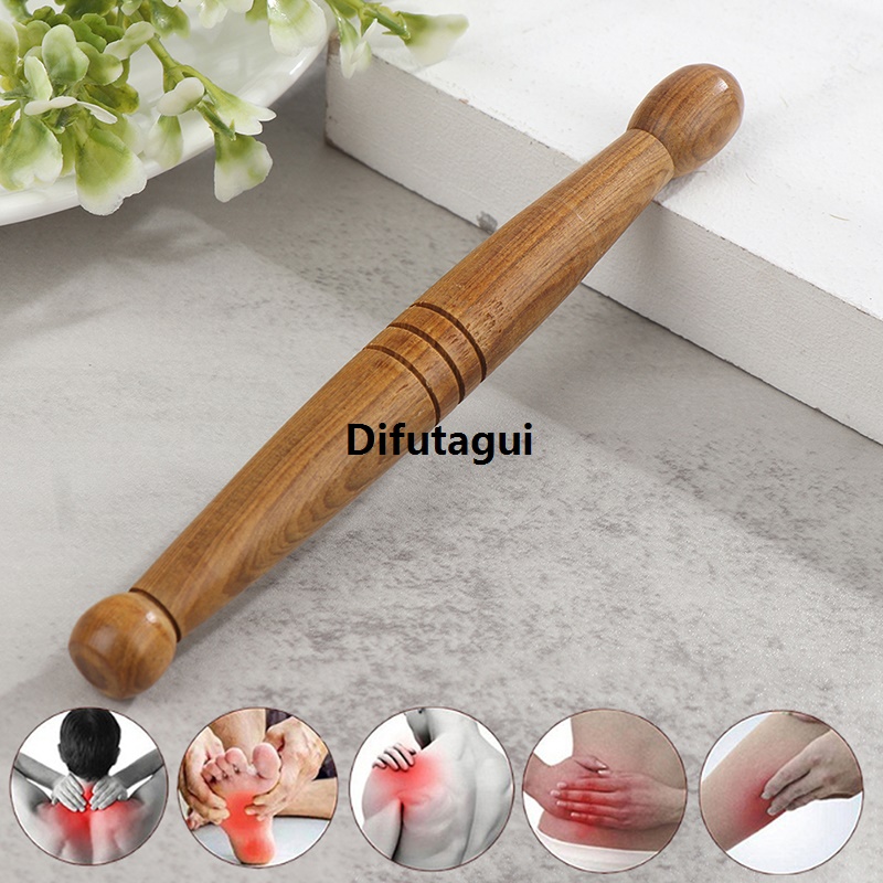 Difutagui High Quality Wooden Spa Muscle Roller Stick Deep Tissue Fascia Trigger Bargain price Point Release Thai Massage Health Relaxation Stick Body Massage Tools