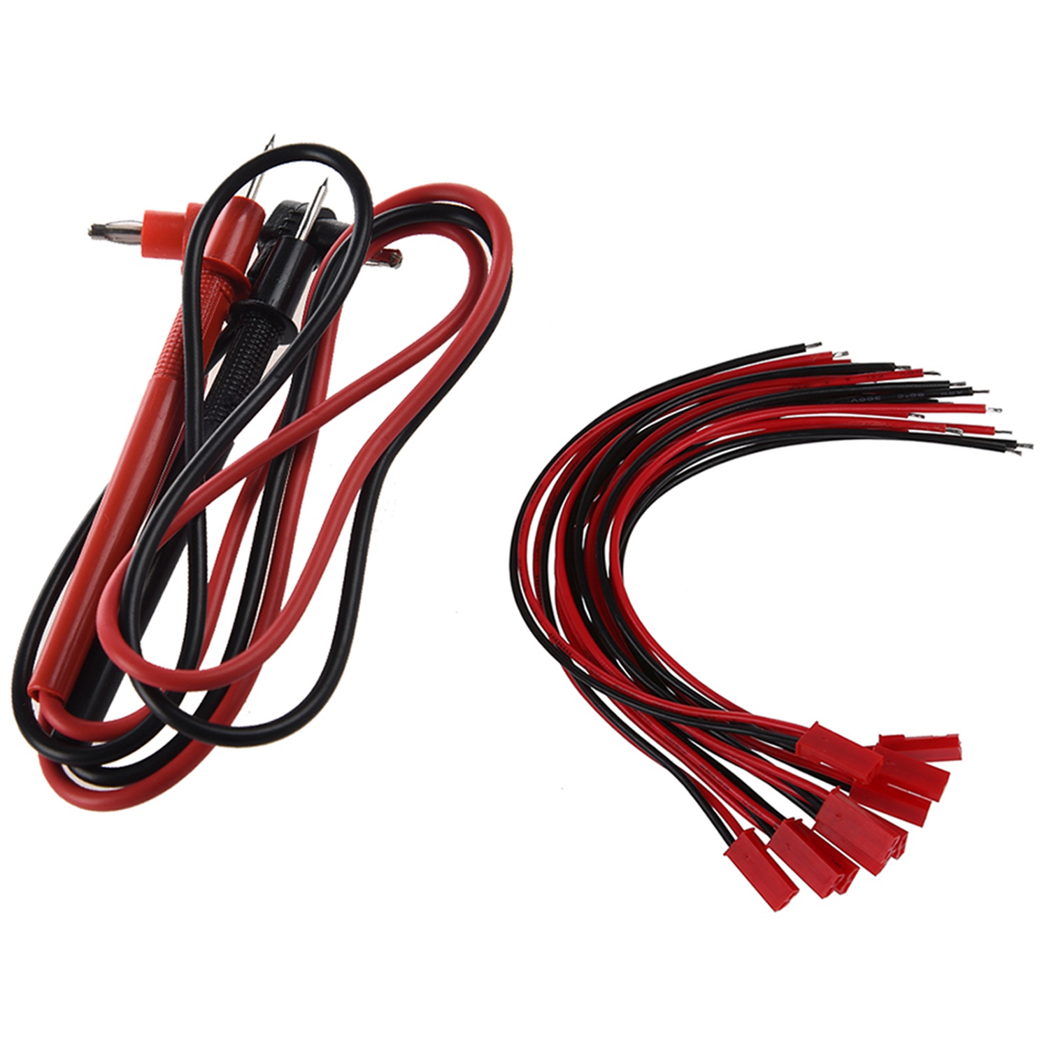 10 Pairs JST Plug Connector RC Lipo Battery Male/Female & 1 Pair 4mm Banana Plug Multimeters Meter Probe Lead