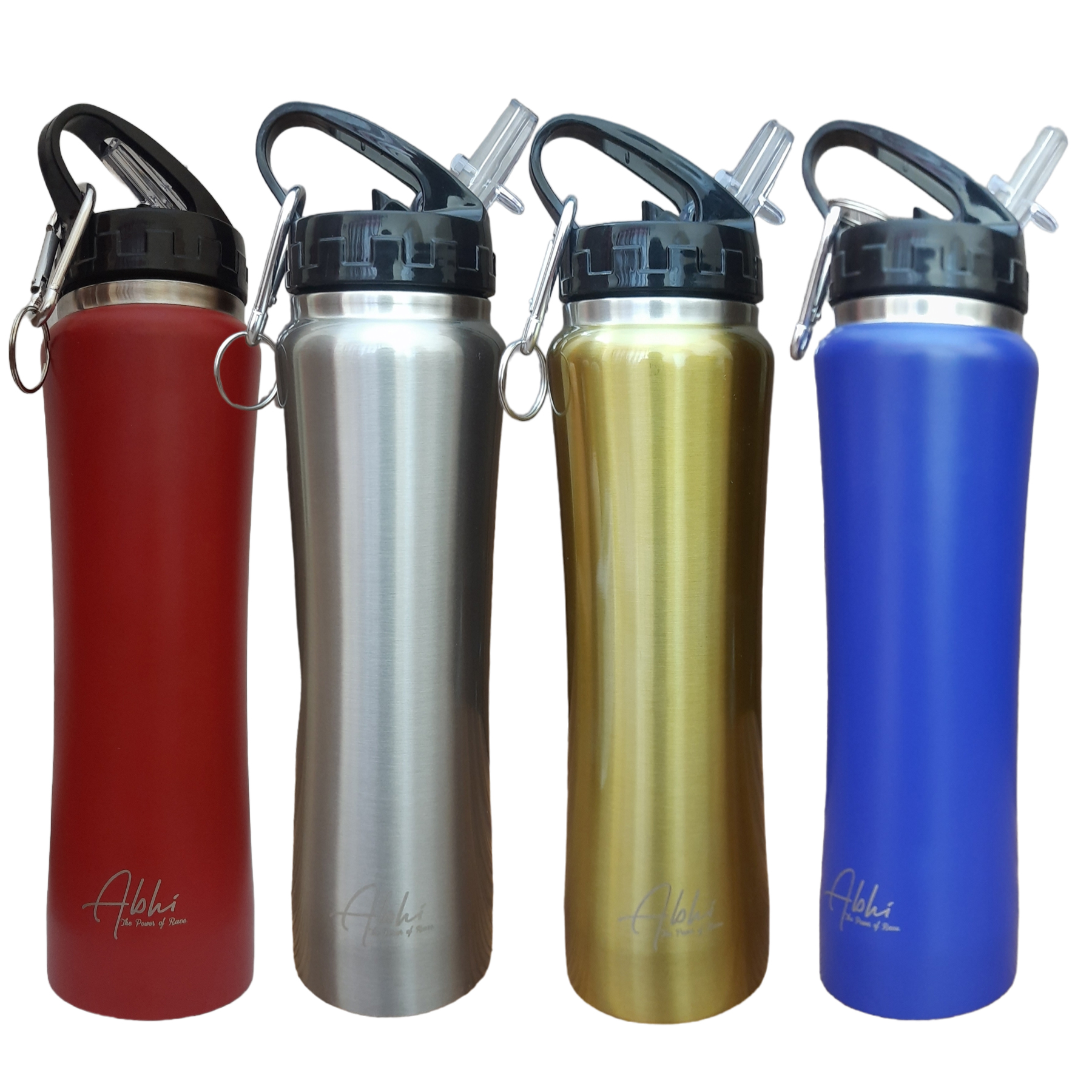 Double Wall Vacuum Insulated Stainless Steel Fitness Sports Sipper Straw Lid Water Bottle Thermos 600 ml with Handle