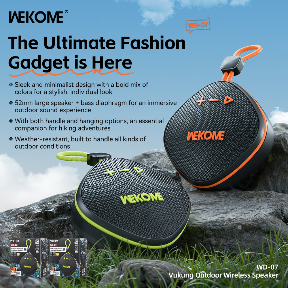 WEKOME WD-07 Outdoor Wireless Speaker | Bluetooth 5.3 | Powerful Outdoor Sound