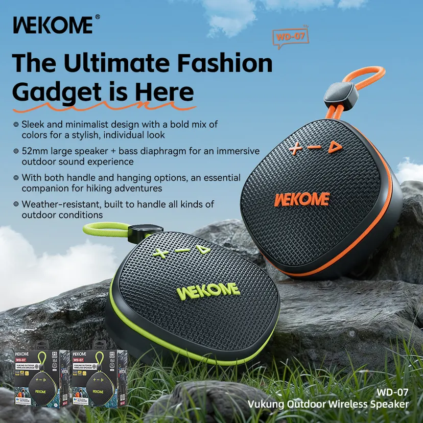 WEKOME WD-07 Outdoor Wireless Speaker | Bluetooth 5.3 | Powerful Outdoor Sound
