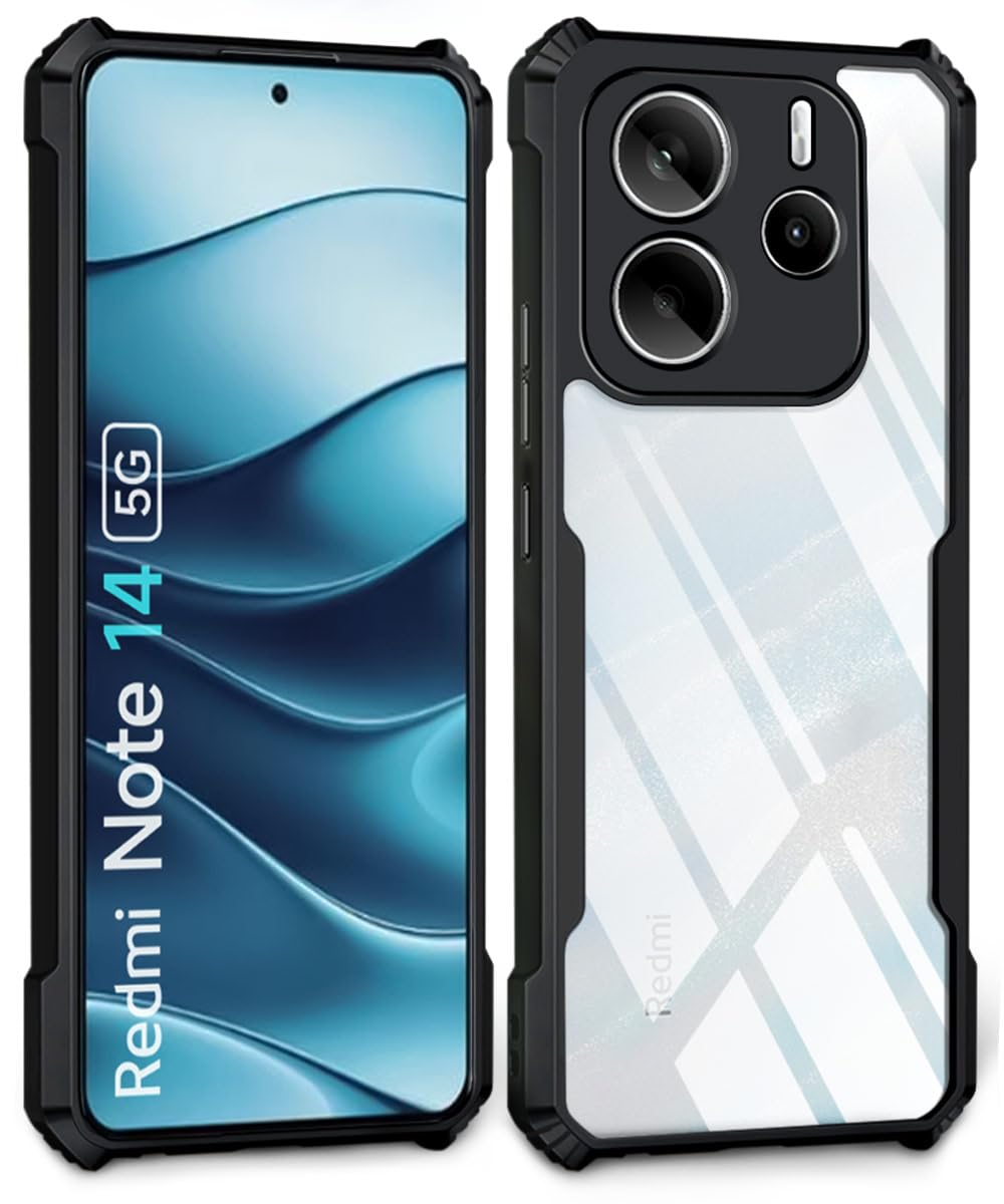 Case for Redmi Note 14 5G - Bumper 360 Degree Protection | Protective Design | Transparent Back Cover