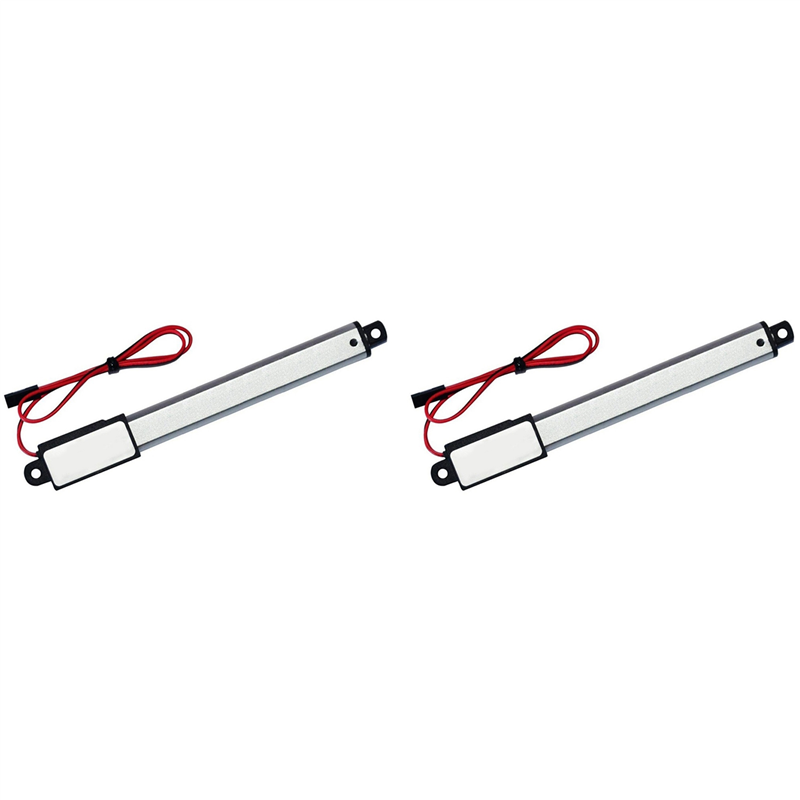fasdaga 2X DC 12V Waterproof IP54 Mini Linear Actuator 100 mm Stroke Electric Linear Motor Window Opener 30 mm/S Speed