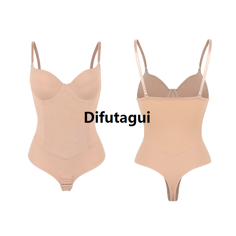 Difutagui Women Full BodyShaper Thongs Bodysuits Built In Bra MISS MOLY New Waist Trainer Tummy Control Shapewear Hip Enhance Faja Corset