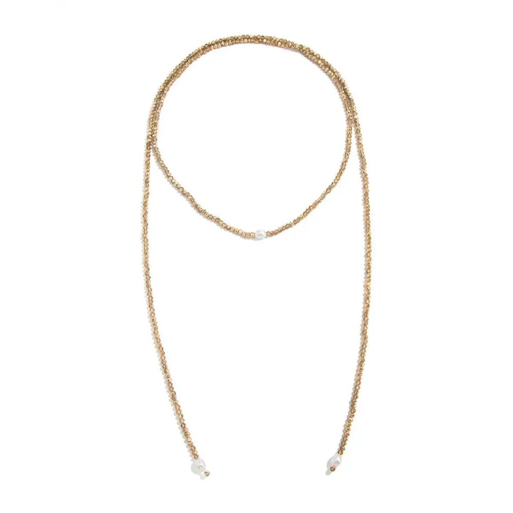 Retro 3 Styles Crystal Bead Chain Multilayer Stacked Imitation Pearl Long Pendant Necklace Neck Jewelry Evening Occasions
