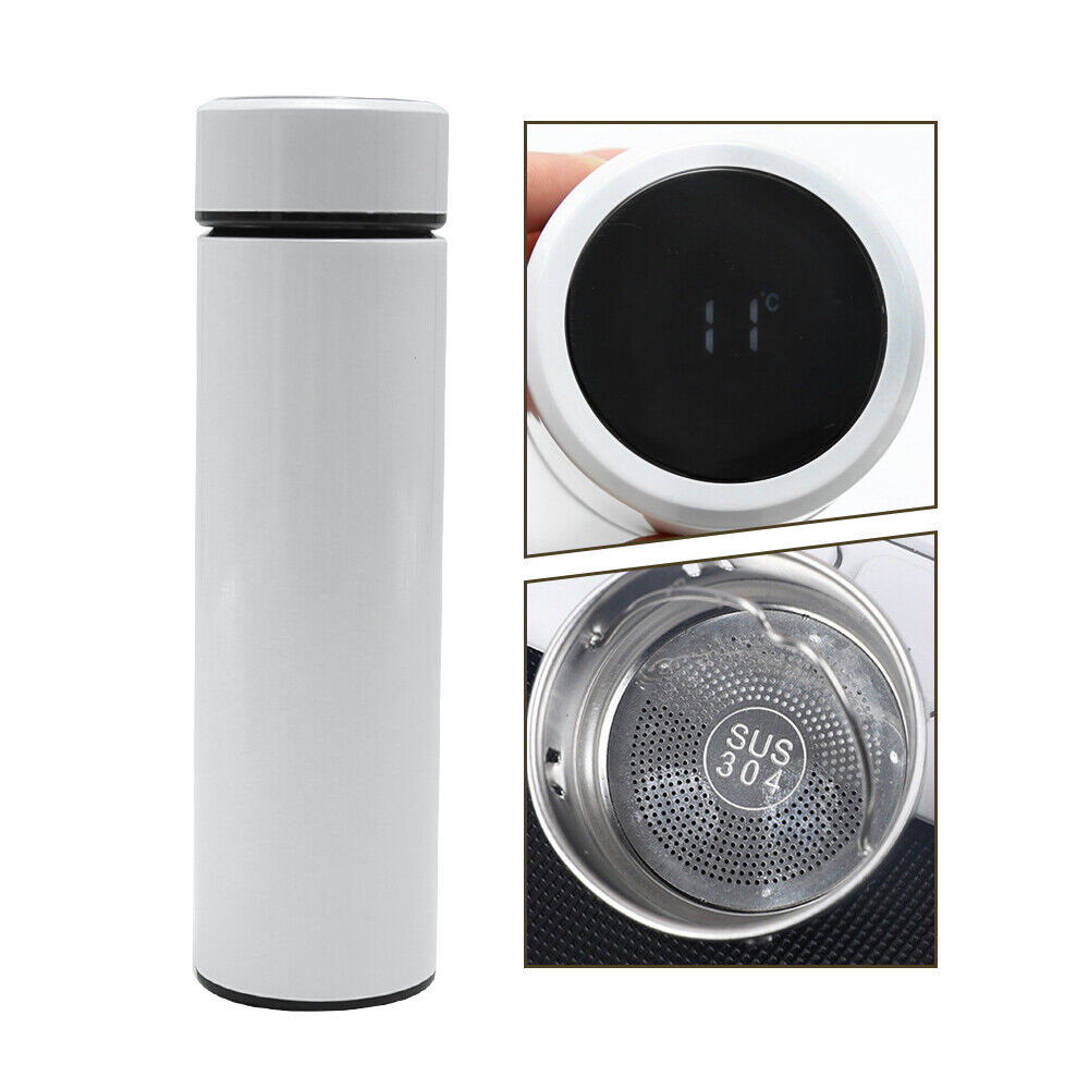 Smart Water Bottle Stainless Steel Vacuum Flask LCD Touch Screen Temperature Display Keep Heat&Cold Longer Battery Life