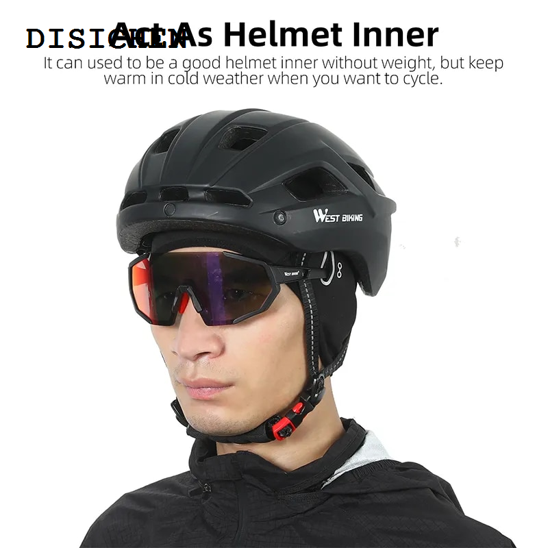 DISICHEN Sales promotion WEST BIKING Winter Thermal Cycling Cap Under MTB Helmet Liner Fleece Hat For Men Bicycle Skiing Beanie Running Hiking Skullcaps