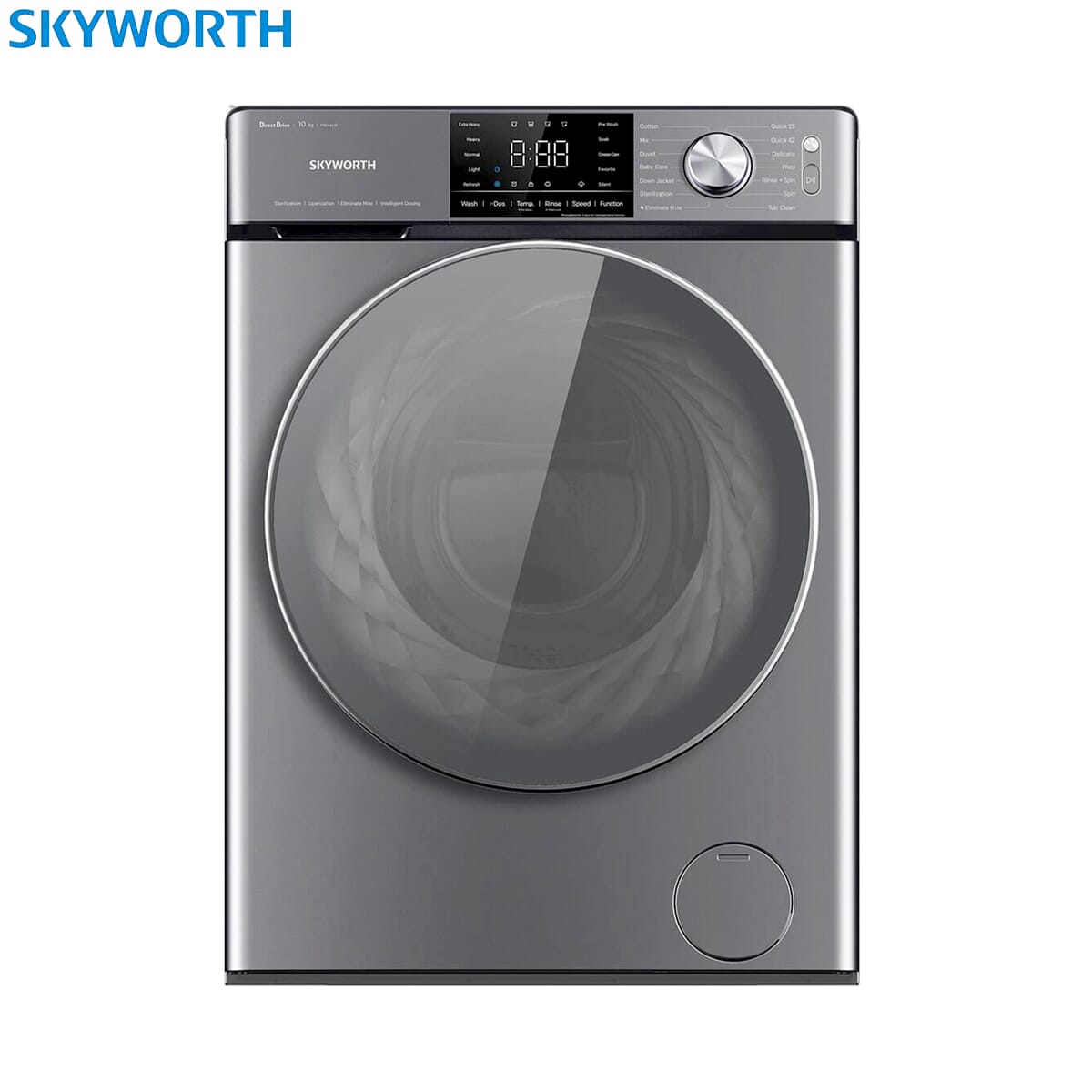 SKYWORTH Washing Machine 10KG Fully Automatic Front Loading with Inverter Direct Drive Motor (F1014GRDN)