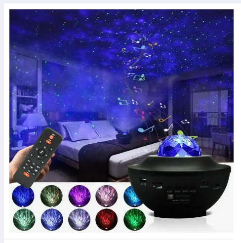 LED Galaxy Projection Remote Control Lamp With Bluetooth Speaker No Ratings