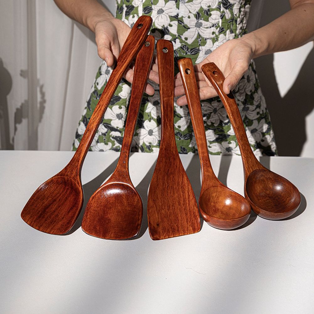 Wooden Kitchen Tools Nonstick pan Vegetable Cooking Shovel Soup Scoop Ladle Rice Spatula Mixing Spoon
