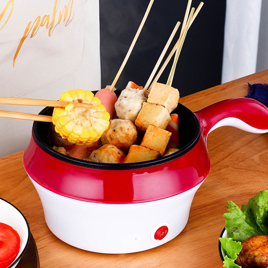 Multicolor Electric Mini Pot Steamer Cooker Double Layer, Safety For Steam Stew Porridge Rice Stir Frying Egg Noodle