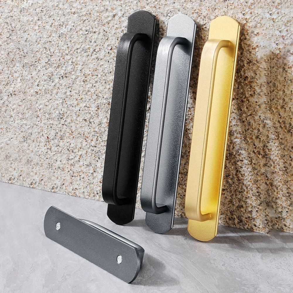 Fashion Aluminium Alloy Door Handle Hardware Self-Adhesive Door Knob Modern Pull Door Handlebar Kitchen