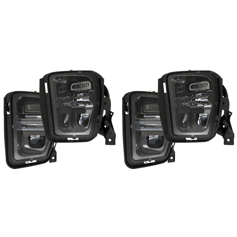 JINMY 4PCS LED Fog Lights Lamps for Ram 1500 2013 2014 2015 2016 2017 Bumper Driving Fog Lamps Replacement, Black