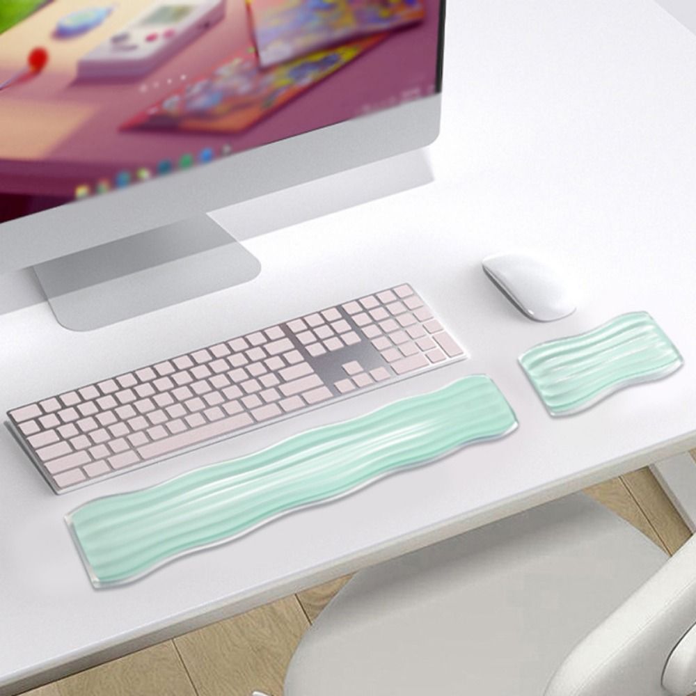 Stylish Design Creative Clear Mouse Wrist Rest Ergonomic Soft Gel Wrist Rest Pad Comfortable Jelly Silicone Gel Wrist Pad Office