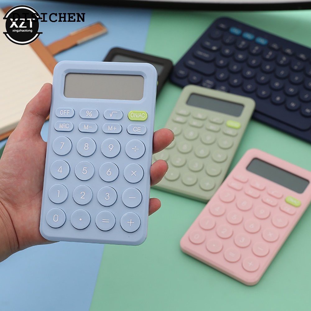 DISICHEN 【2025 Version】 8 Digit Desk Mini Electronic Calculator Mathematics Learning Aid Button Battery Portable Pocket Calculator for Office Home Kids
