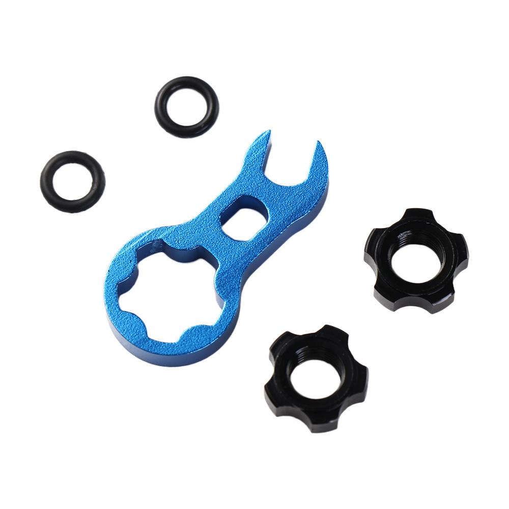 Accessories Sealing Rubber Ring Gas Air Nozzle Vacuum Tire Bicycle Repair Tools With Installation Wrench Bike Presta Valve Nut Tire Nozzle Lock Vacuum Tire Valve Nut Tire Valve Cap