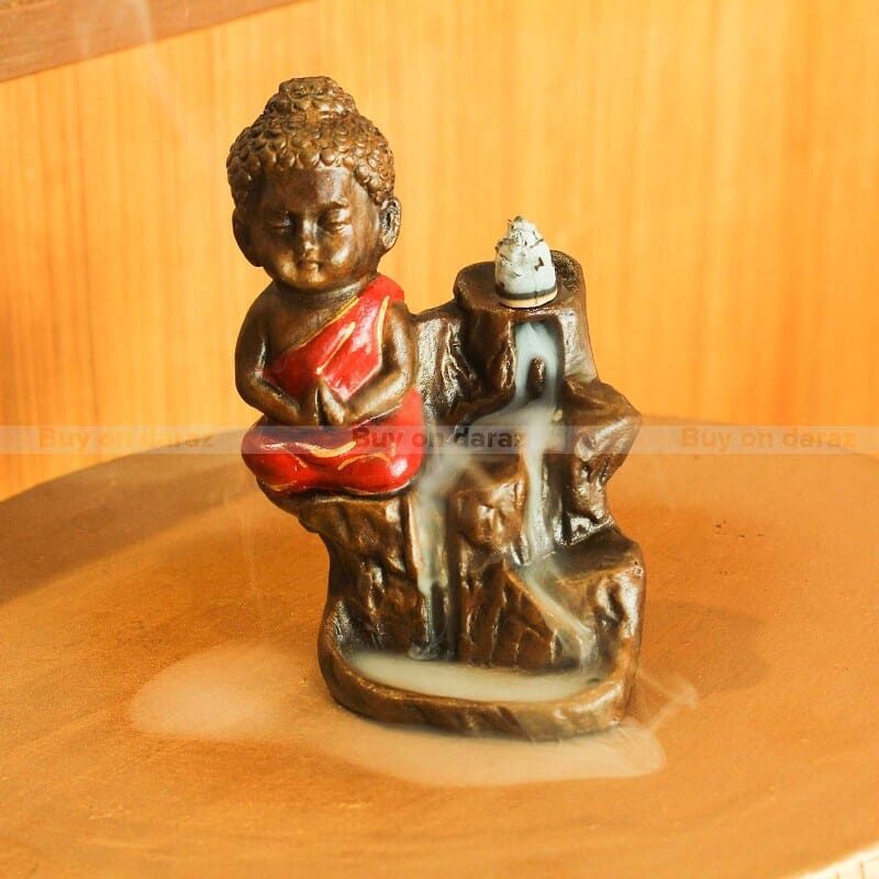 Buddha Designed Backflow Incense Plus Pack Of Incense(50 Pieces)-Fountain Incense