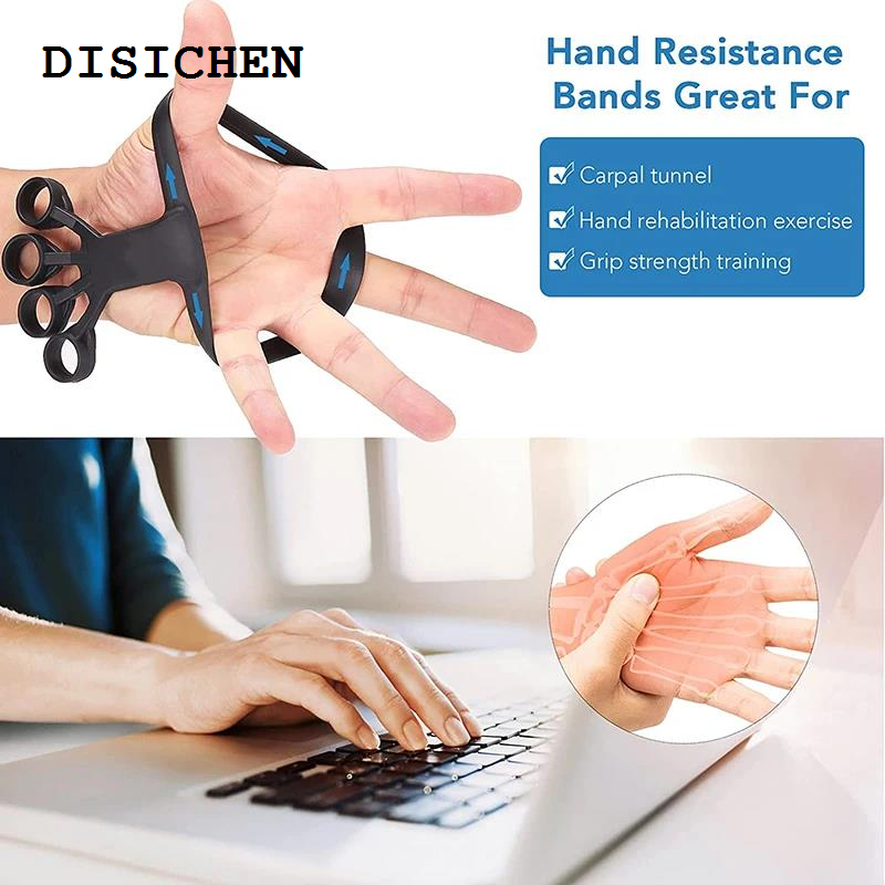 DISICHEN 【2025 Version】 Silicone Hand Grip Strenghener Finger Exerciser Hand Strengthener Exercise Hand Finger Trainer Portable Fitness Equipment
