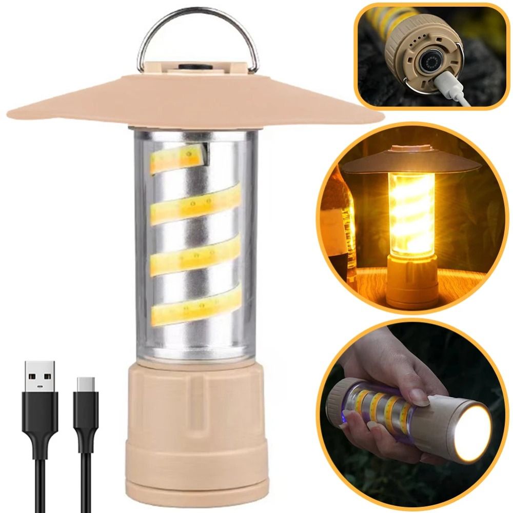Portable Multifunction LED Camping Light Strong Light Waterproof Tent Light Chargeable Hangable Fishing Flashlight Outdoor