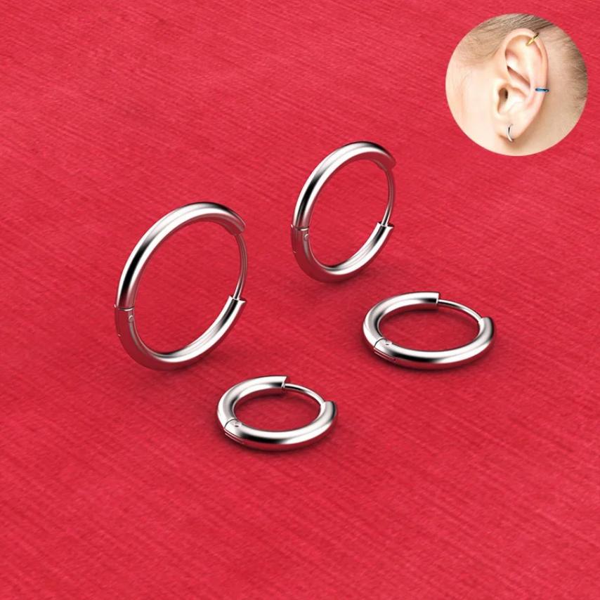 1 Piece Stainless Steel Silver Earring For Men/ Women