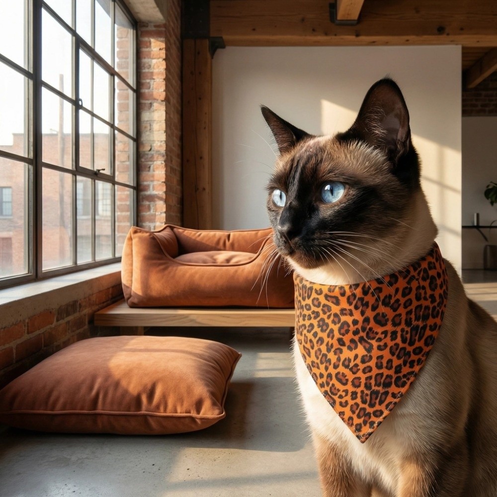 Unique Adjustable Leopard Print Saliva Towel Multipurpose Cute Pet Triangle Scarf Fashion Cat Saliva Towel Party