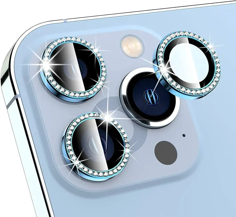 iPhone 13 Pro/iPhone 13 Pro Max Diamond Stone Camera Ring Glass