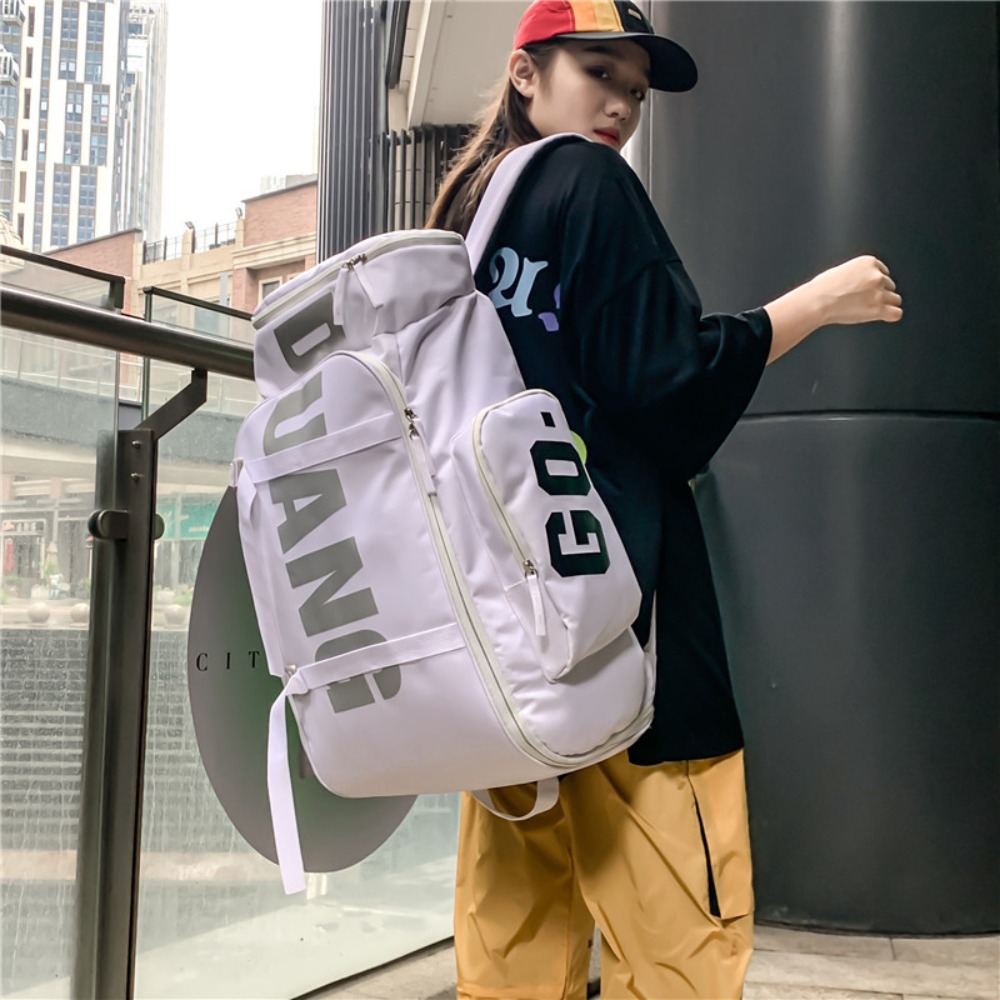 New Large Capacity Letter Street Backpack Cloth Oxford Trendy School Bags Cute Student College Backpack