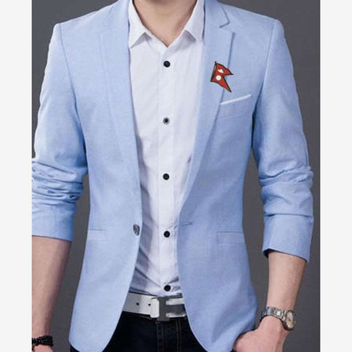 Attractive Nepali Flag Lapel Pin For Men