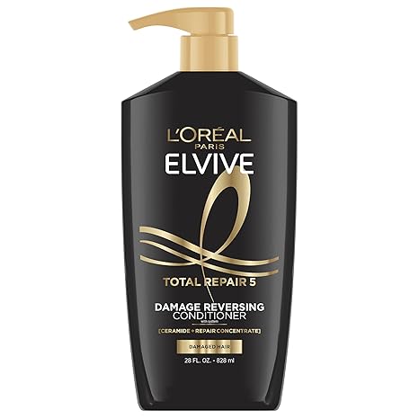 Loreal Paris Elvive Total Repair 5 Repairing Conditioner for Damaged Hair Conditioner with Protein and Ceramide for Strong Silky Shiny Healthy Renewed Hair 28 Fl Oz
