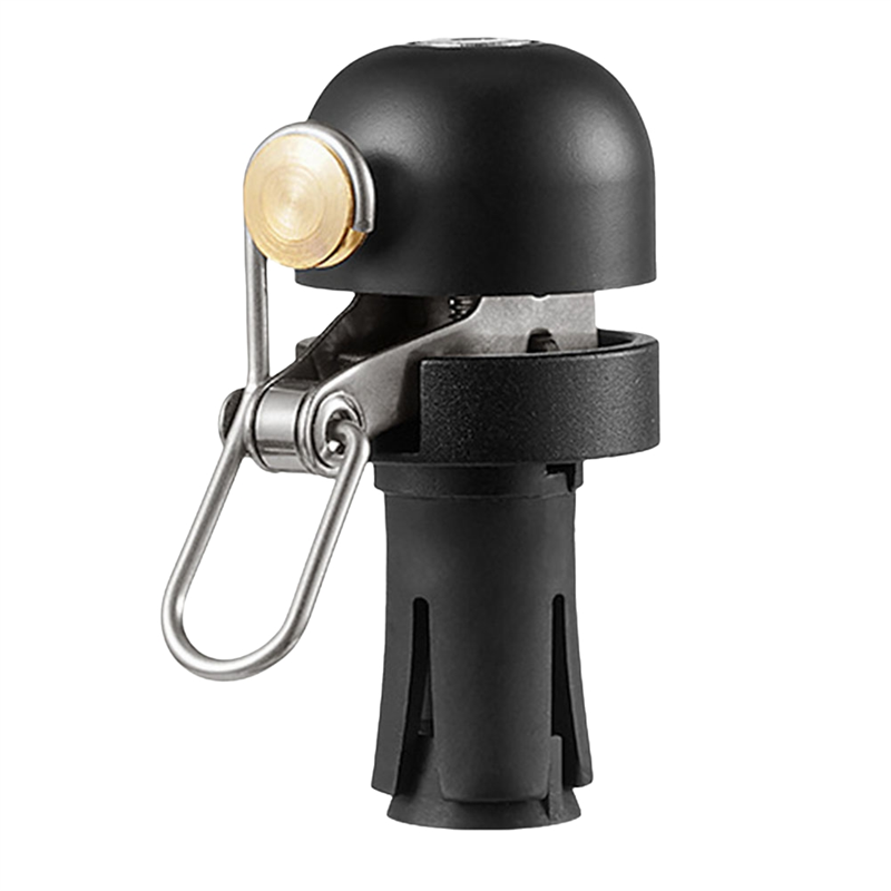 High Decibel Waterproof Bicycle Bell Road Bike 18-25mm Handlebar Plug Mini Horn Black