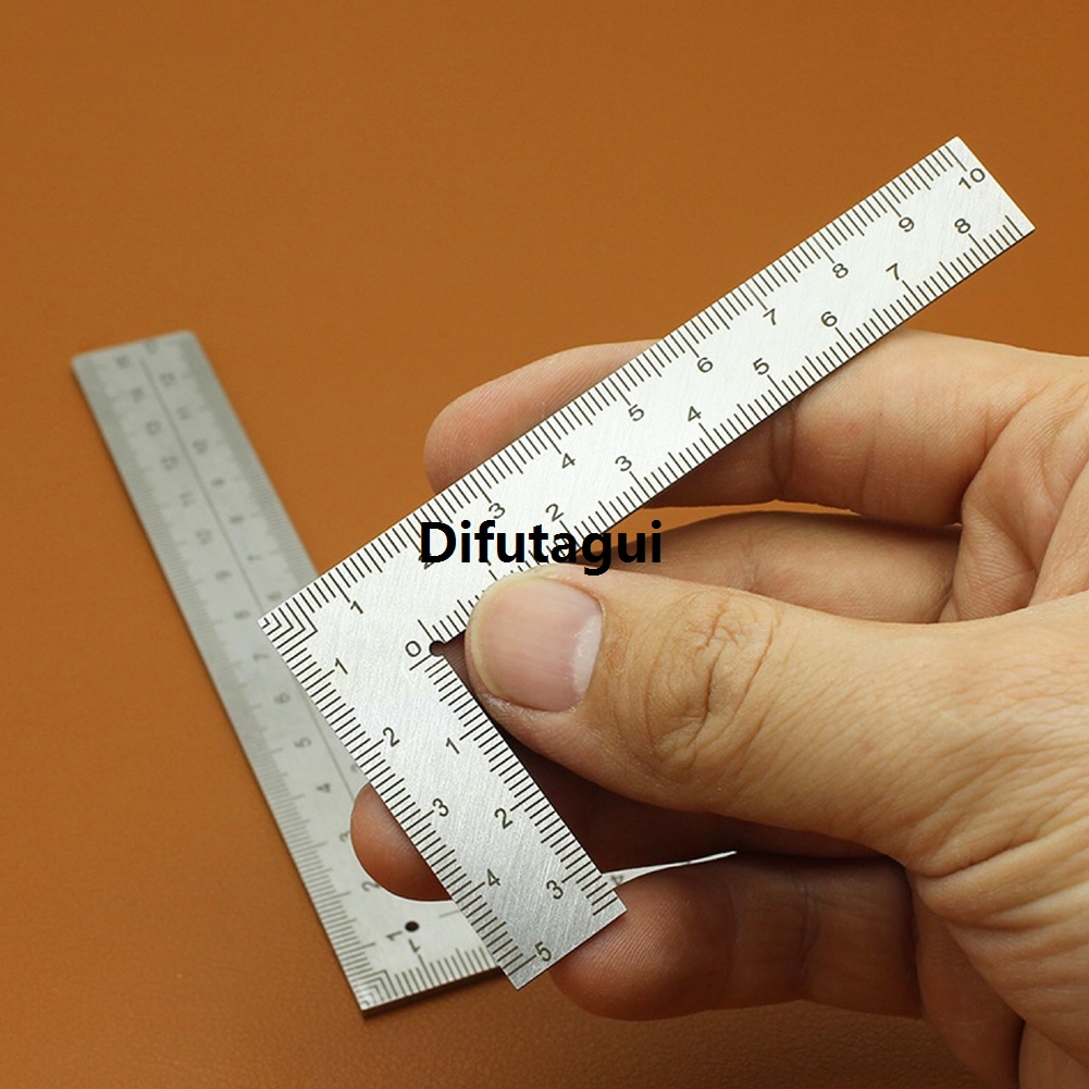 Difutagui New Frame Building Right Angle Ruler Square Stainless Steel Layout Ruler Hot Selling 1PCS Mini Frame Measuring Tool Measuring Instrument Precision