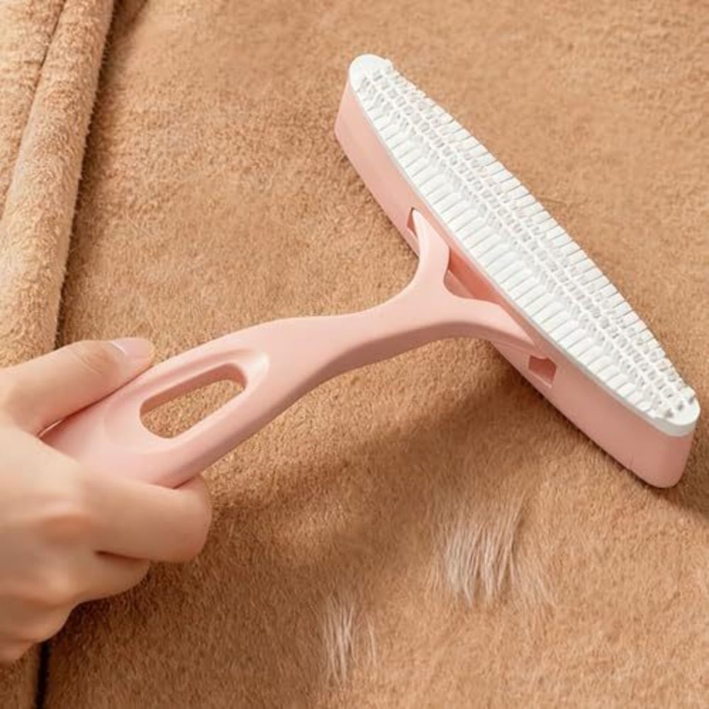 Portable Reusable Clothing Lint Remover Double Sided Manual Hair Remover Lint Scraper Brush for Car Seats Sofa Bed Furniture