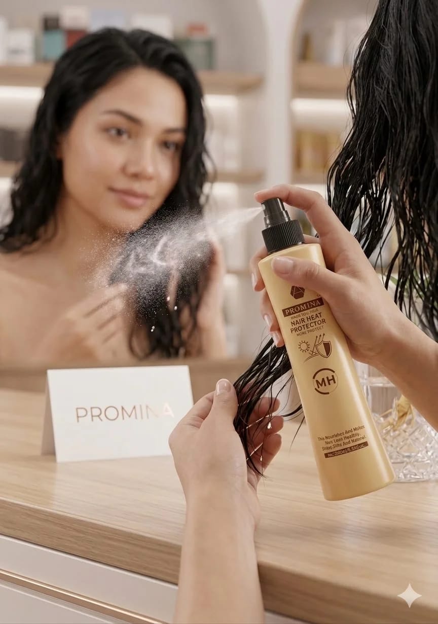 Promina Brazilian Keratin Hair Serum Nutrition, Moisturizing & Smooth, Repair Hair Damaged