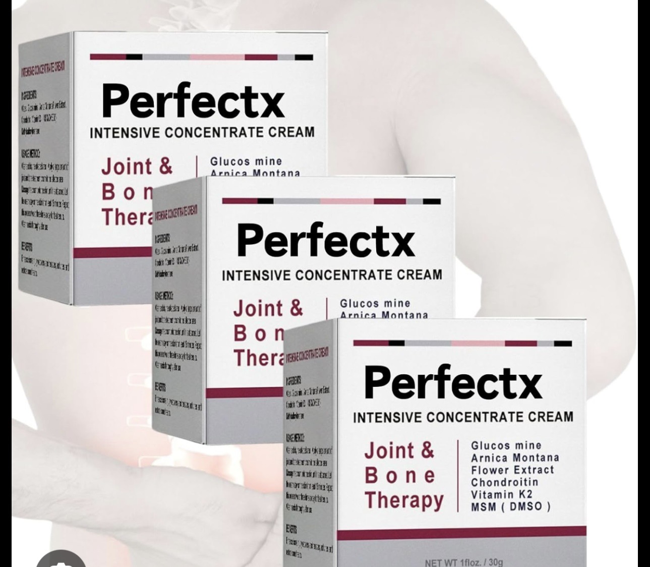 3 pcs. Perfectx Joint and Bone Therapy Cream, (Buy 2 Get 1 Free) Pieces Perfectx Joint & Bone Therapys Cream, Perfectx Cream for Your Joints and Bones, Provides Relief for Hands, Neck, Knees, Feet, Back, 50 g-km store