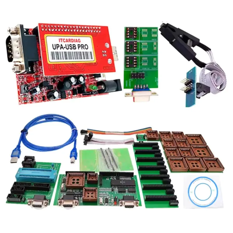 V1.3 UPA-USB for 7/10 ECU Chip Tuning Tool with 350MB Full Script UPA-USB Programmer& SOP8 SOIC8 Clip SN:050D5A5B