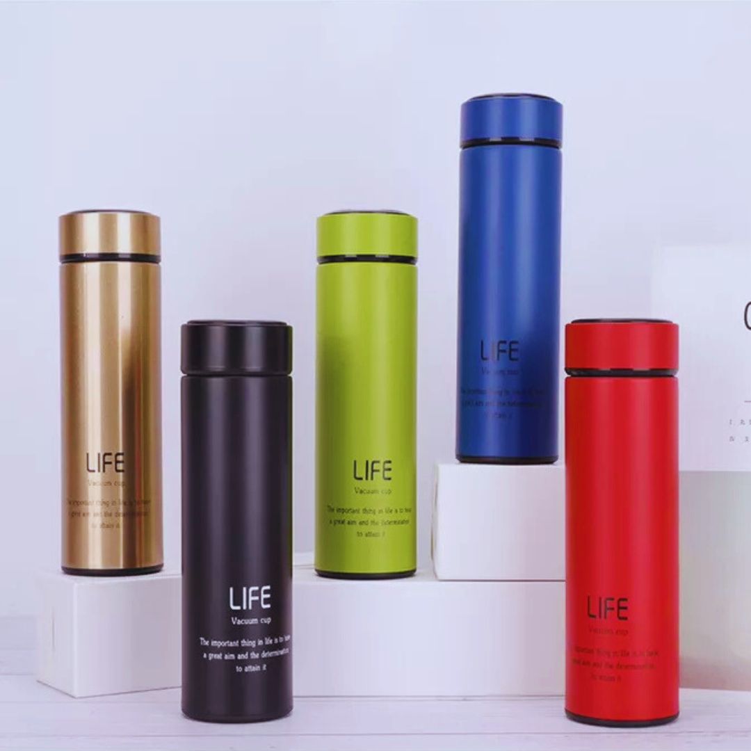 Portable Stainless Steel Vacuum Flask - Thermos Coffee Cup Travel Water Bottle